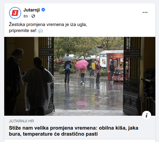 Jutarnji list: “Žestoka promjena vremena je iza ugla, pripremite se!”