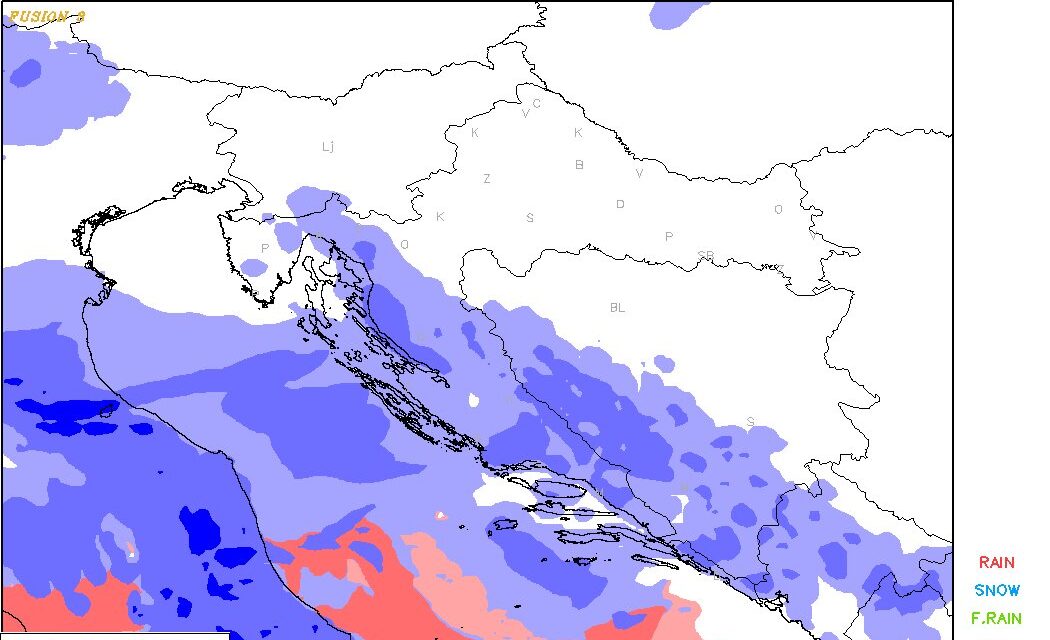 Glavnina zahlađenja stiže noćas; slijede vrlo hladni, vjetroviti i suhi dani