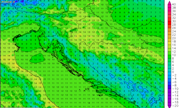 Za tjedan dana dnevne temperature 15-20°C?