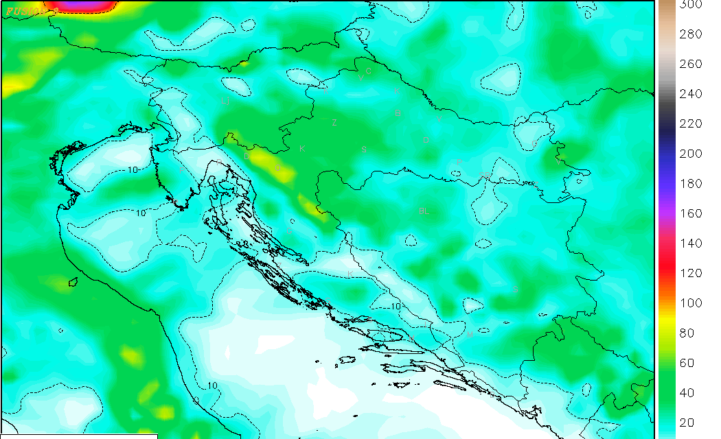 Nesezonska ciklona potencirana nestabilnom zračnom masom donosi značajnu promjenu vremena